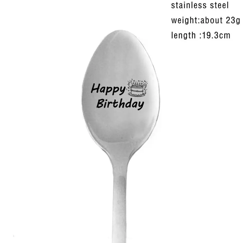 Birthday Spoons 1 Taoup 30th 40th 50th День Рождения украшения для взрослых, металлическая ложка с днем рождения вечерние принадлежности одноразовая посуда 30 40 - Цвет: Birthday Spoons 1