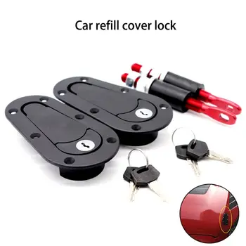 

Modlified A Pair Car Hood Lock Cover Lock Pair Fuel Gas Tank Cap General Racing Decoration with Keys