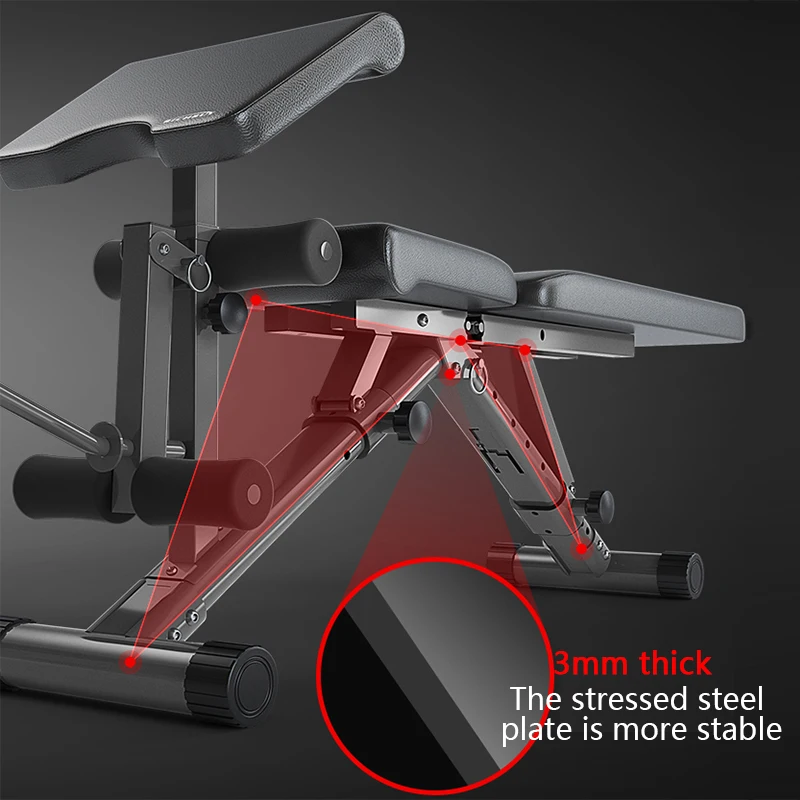 US $86.93 Multifunctional Fitness Chair Situps Fitness Equipment Supine Board Abdominal Muscles Bench Press Dumbbell Bench for Home HOT