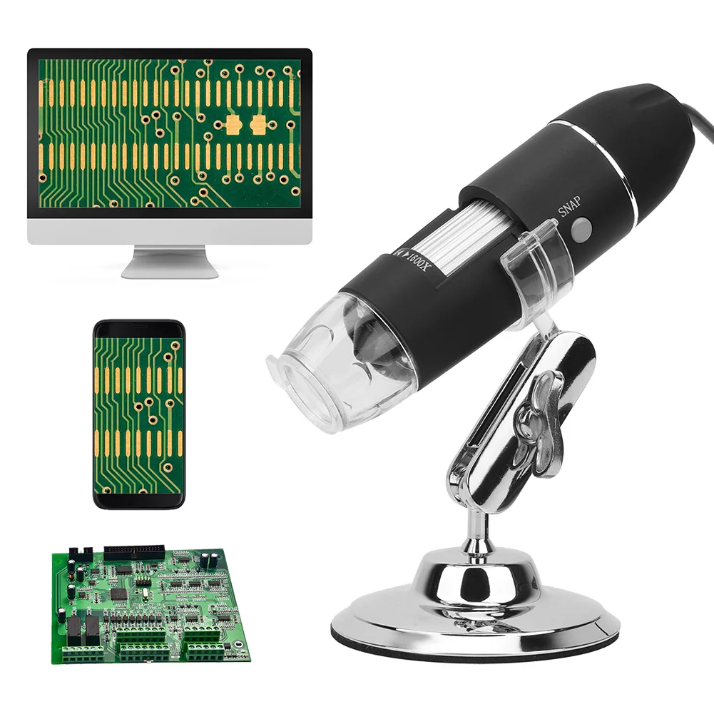 

Dropshipping Electron Microscope S4T-30W-D 1600X USB Zoom 8 LED Microscope Digital Magnifier Endoscope Camera Video With Stand