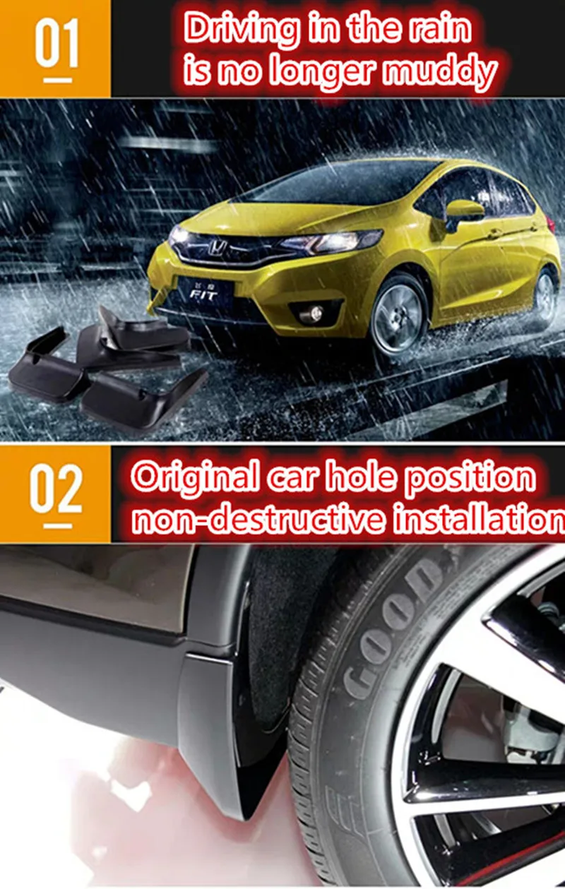 Крыло автомобиля Пластиковый грязевой щит для hyundai ACCENT
