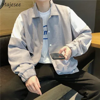 

Jacket Men Loose Casual Single Breasted Simple All Match Mens Coats and Jackets Korean Fashion Clothes Plus Size Males Coat Soft