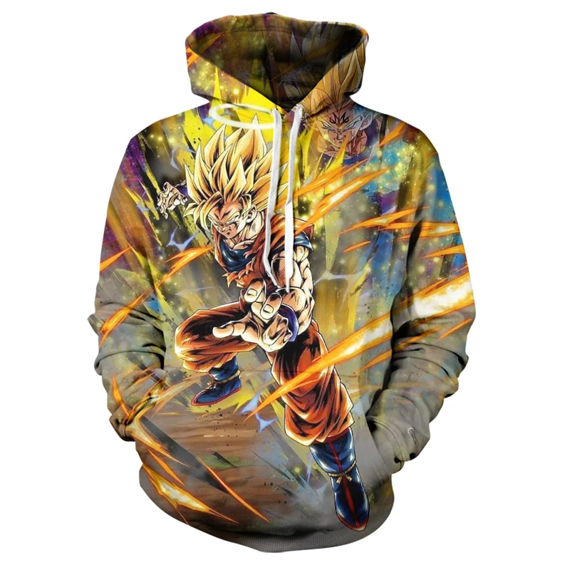 Новый дизайн Dragon Ball Z Goku Толстовка аниме персонаж Гоку печать 3D для мужчин и