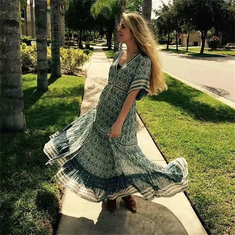 

Beach Dresses Swimsuit Cover Tunics For Summer Cover-Ups Woman Printed Dress 2020 Breasted Skirt Linen Print Saida De Praia