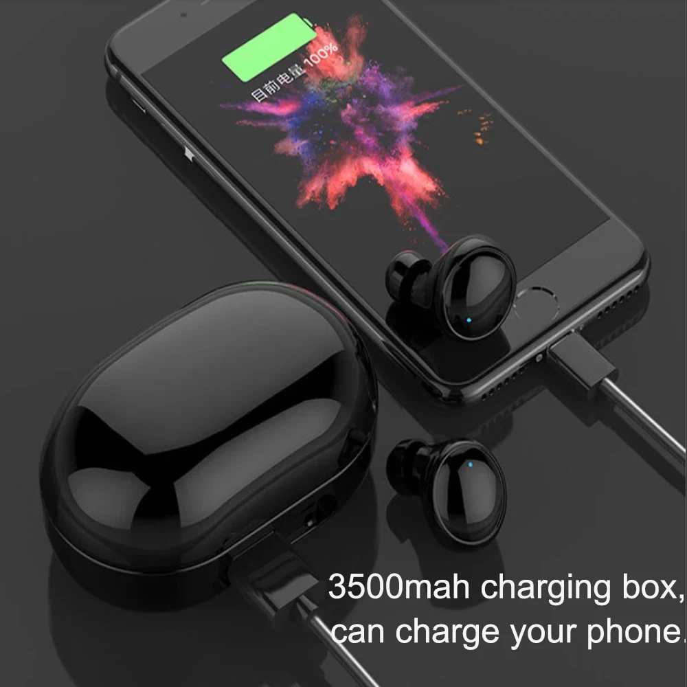 Waterproof Earphones for Xiaomi iPhone Swimming Bluetooth Wireless Earphones In-Ear Earbuds Deep Bass Stereo Sports Headset TWS