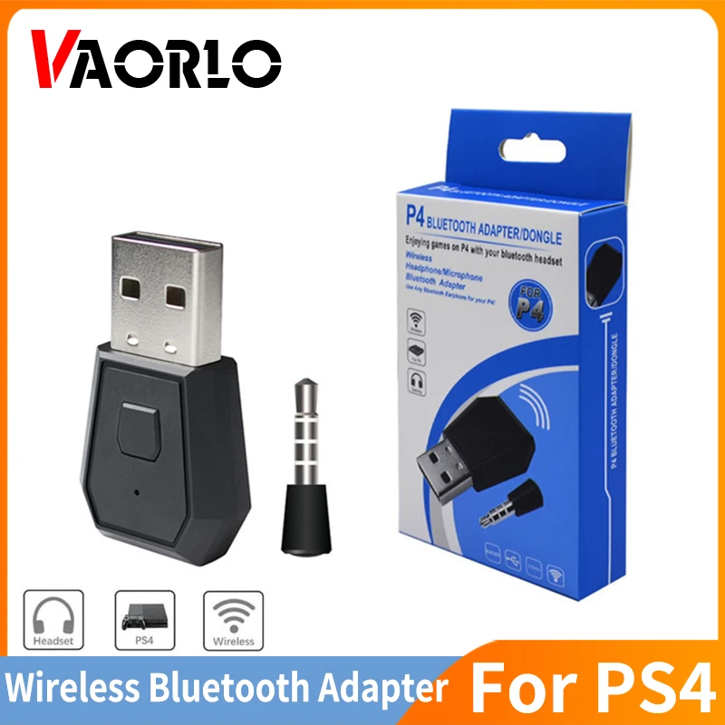 Vaorlo Ps4 Usb Bluetooth Adapter For Ps4 Gamepad Game Controller Console Headphone Wireless Dongle Bluetooth Transmiter With Mic Usb Receiver Adapter Aliexpress