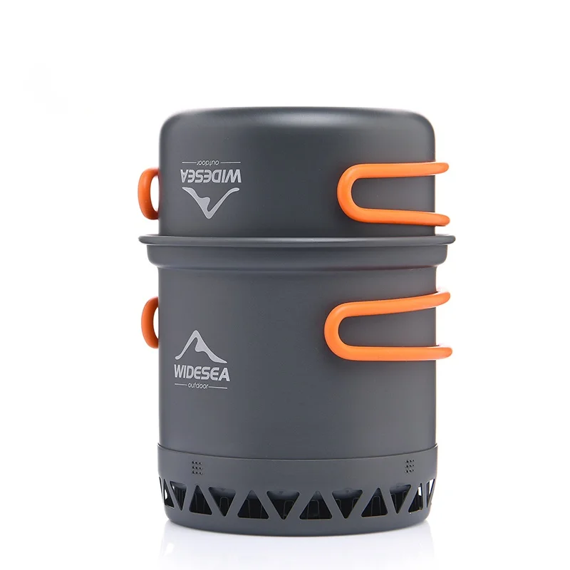 Widesea Camping Cookware Outdoor Cooking Set Heat Cooker Travel