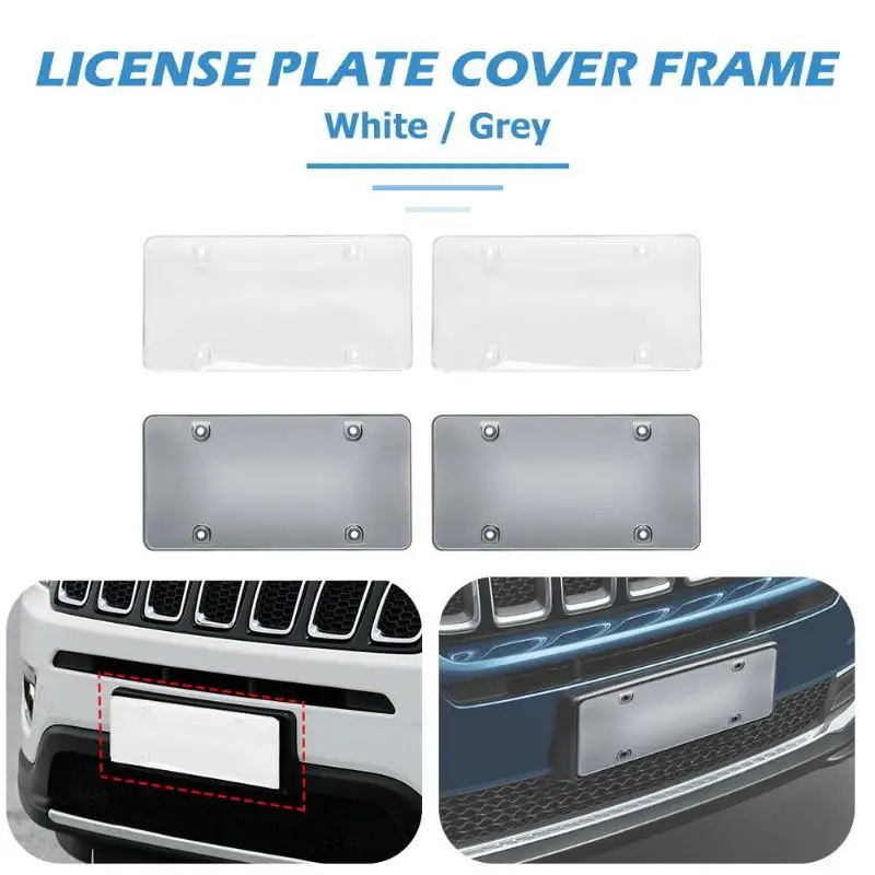 

2pcs License Plate Covers Shields Tag Protector for US Canada Car Truck