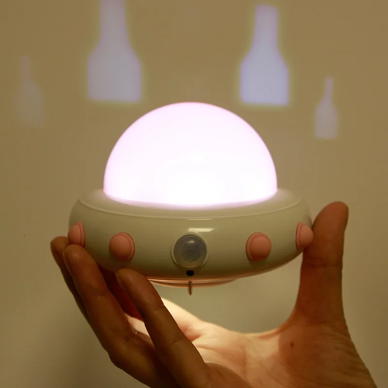 Hinnixy НЛО дистанционный ночной Светильник энергосберегающая розетка для зарядки Регулируемая яркость Функция синхронизации детская прикроватная лампа