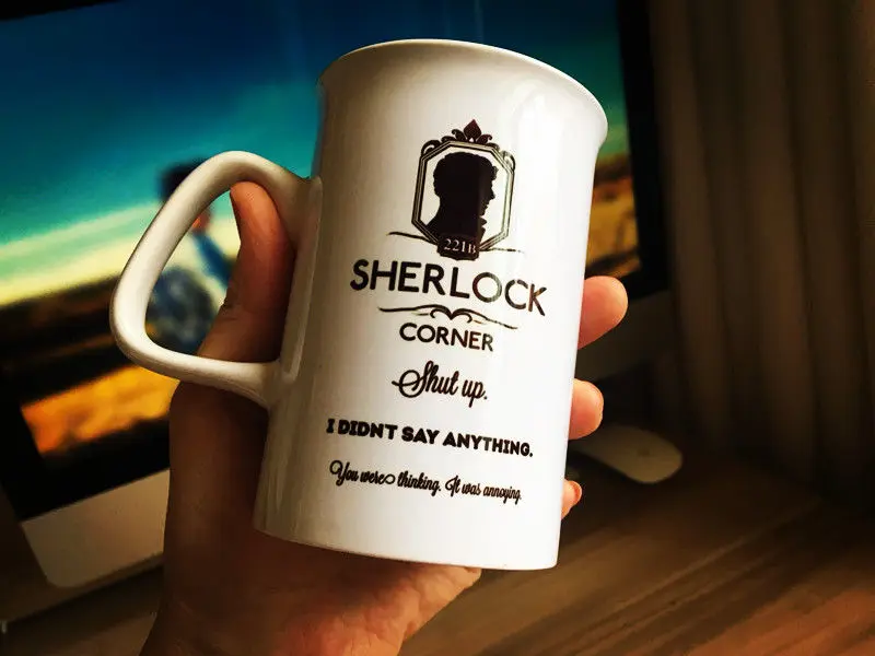 Креативные белые керамические кружки Sherlock коллекционные буквы креативная чашка