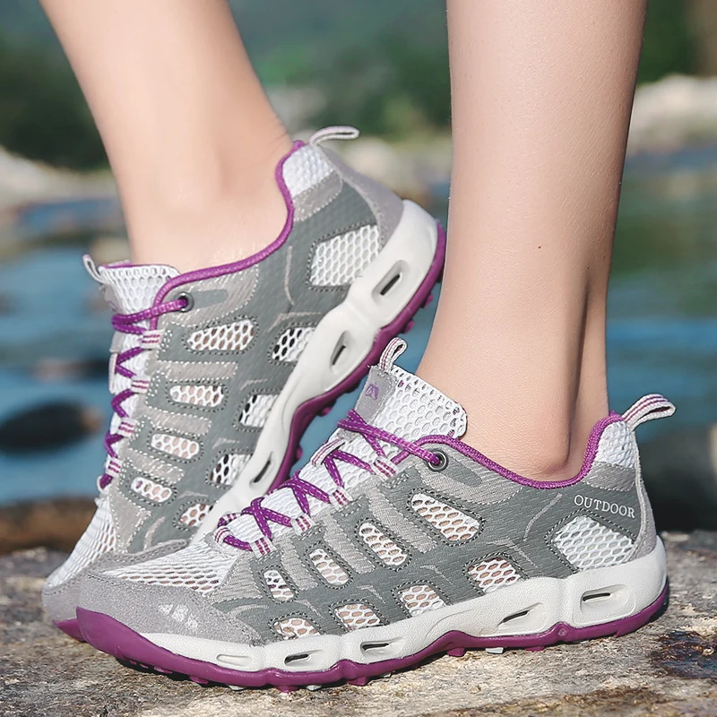 Buy Sneakers Trekking-Shoes Mountain-Hike Hiking Outdoor Women Camping Tourism Summer Wandelschoenen dV5Z5k73j