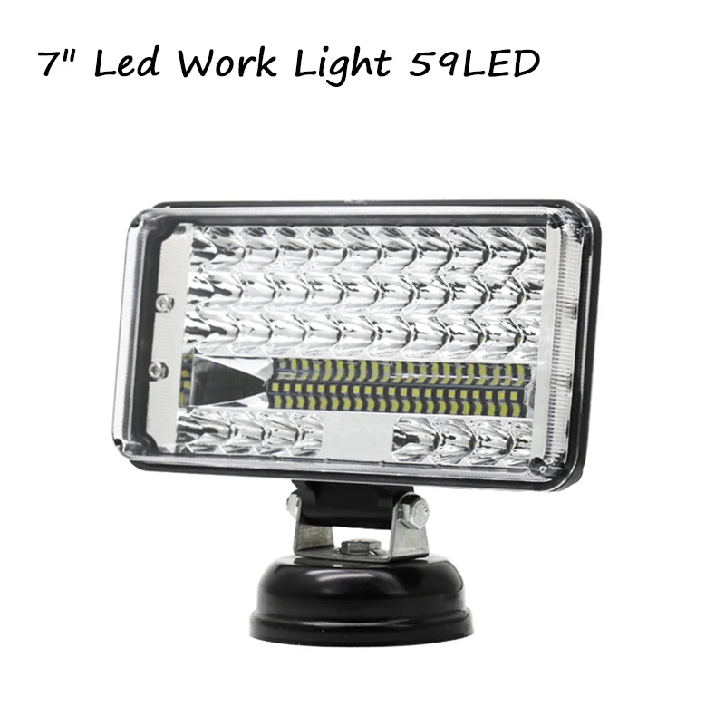 

7" Led Work Light 59LED 180W Offroad Spot Light Beam 12V 24V Waterproof Auto Truck Motorcycle SUV ATV Universal Car Work Light