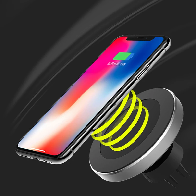 Новое автомобильное беспроводное зарядное устройство с вращением на 360 градусов для iPhone 11 Xs Max X samsung S10 S9 10W Qi Магнитный беспроволочный зарядный автомобильный держатель