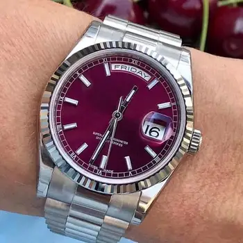 

luxury band watch DAYDATE automatic mechanical 40MM 18K men AAA watchres Stainless steel Wristwatch no battery 2813 rolexable