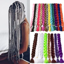 Плетеные волосы, одна штука, 100 см., синтетические, тепловые волокна, косы, 100 см., чистый цвет, вязанные крючком, огромные косы, волосы для наращивания, розовый, коричневый