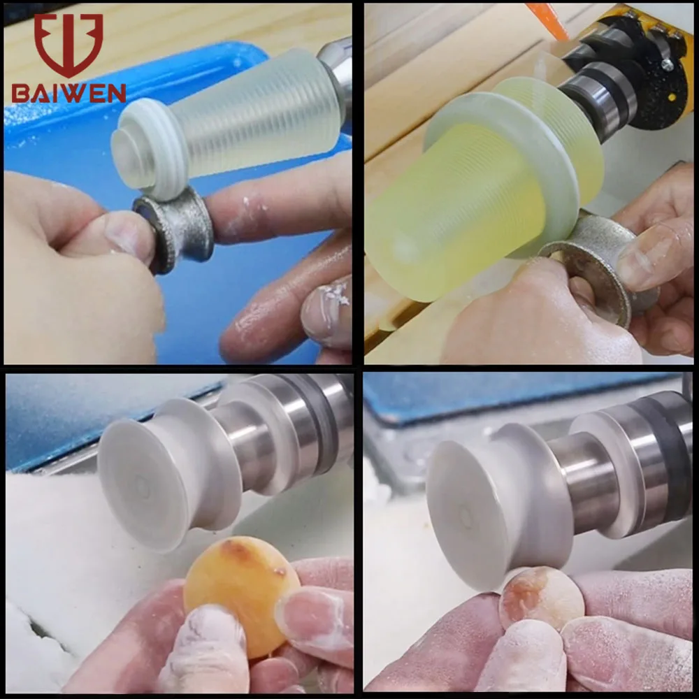 Concave Diamond Abrasive Grinding Wheel Glass Round Burr Drill Bits 2mm-12mm for Bracelet Ring Jade Carving Polishing