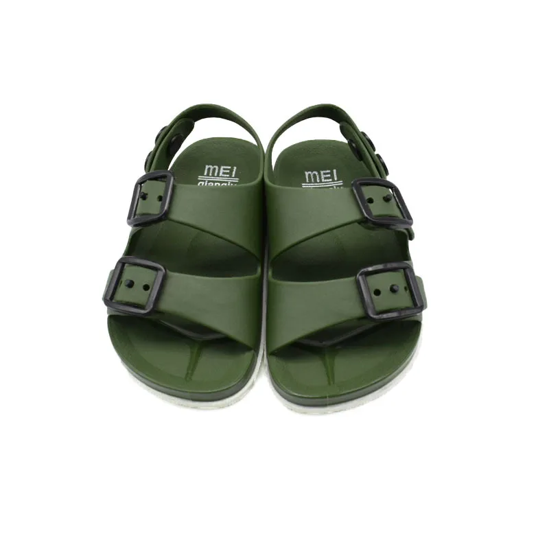 Summer Boys Leather Sandals for Baby Flat Children Beach Shoes Kids Sports Soft Non-slip Casual Toddler Sandals Soft Bottom
