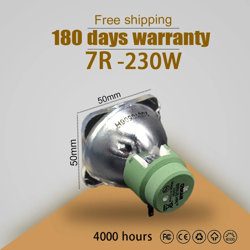 Free shipping Stage light 7R 230W Metal Halide Lamp moving beam lamp 230 Platinum Halogen Lamps Follow spot | Электроника