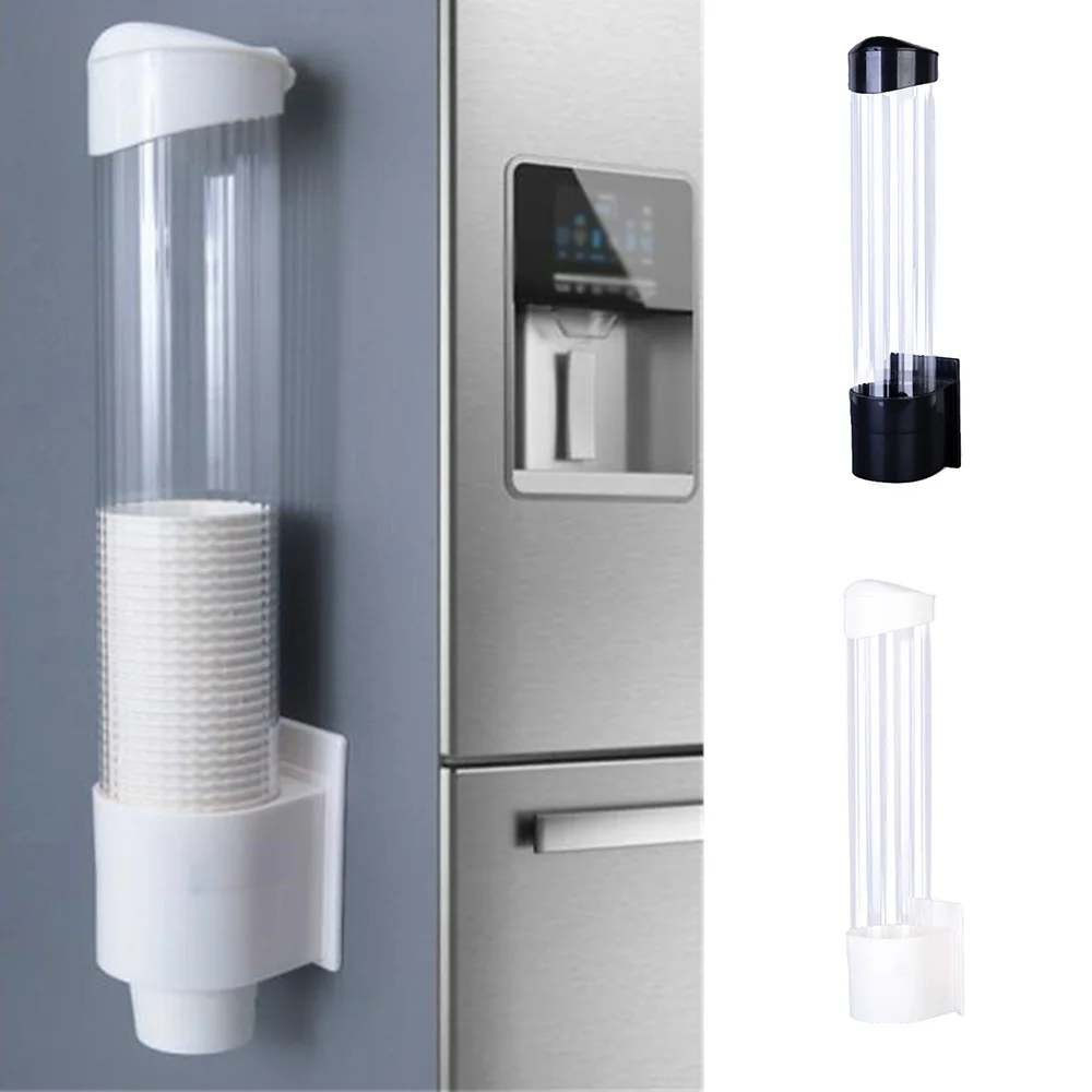 

Cups Paper Cup Dispenser Plastic Cups Holder Disposable Automatic Holder Dustproof Free Punching Paper Cup Rack