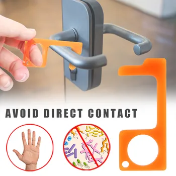 

Non Contact Door Opener Key Ring Tool Door And Elevator Button And Handle Anti-contact Isolation Easy To Clean And Reuse Edc Key