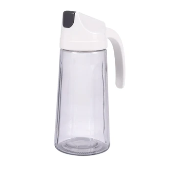 

Olive Oil Dispenser Automatic Flip Oil Bottle Leakproof Glass Oil and Vinegar Cruet Condiment Container for Kitchen Cooking