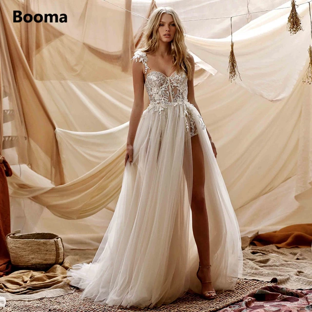 RODDRSYA Beach Wedding Dresses For Bride Elegant Lace Boho Wedding