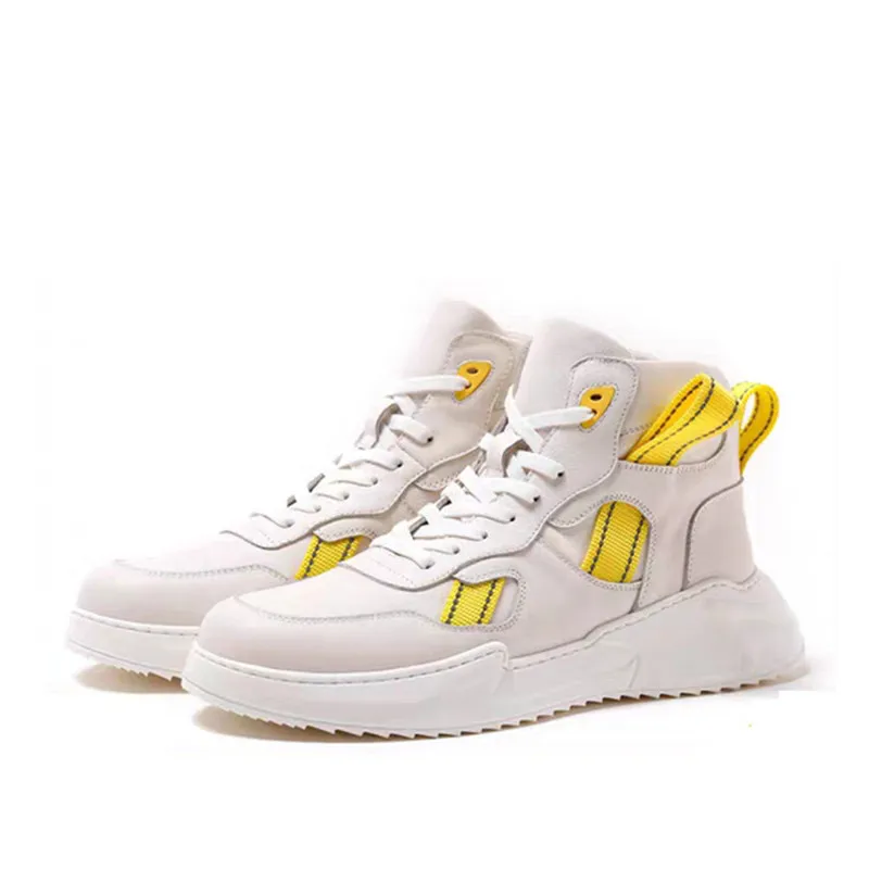 WJ Fashion Men's Hip Hop Street Dance Shoes High Top Chunky Sneakers Autumn Summer Casual Mesh Shoes Boys Zapatos Hombr