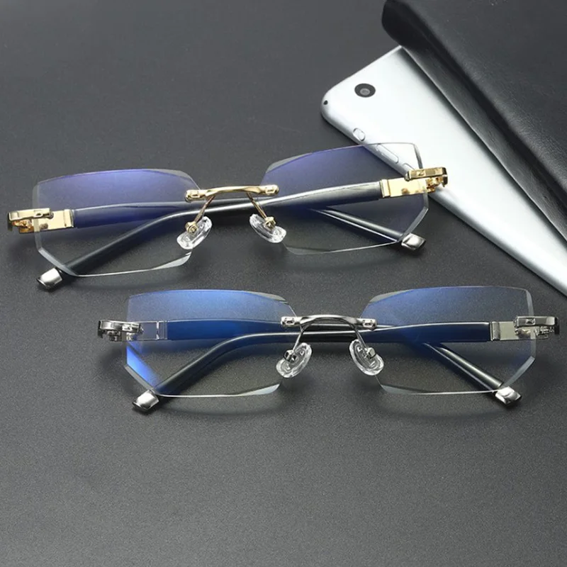 RBENN очки для чтения без оправы для мужчин и женщин, анти-голубые легкие компьютерные очки для чтения для Laides, модные очки для чтения Пресбиопии+ 1,5 2,5