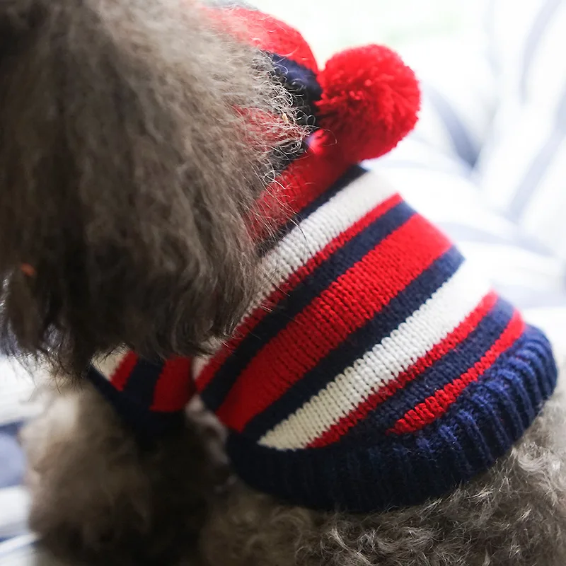 1 Manufacturers Direct Selling Small Dogs Bichon Teddy Cute Christmas Stripes Sweater Pet Dog Autumn And Winter Pet Clothes