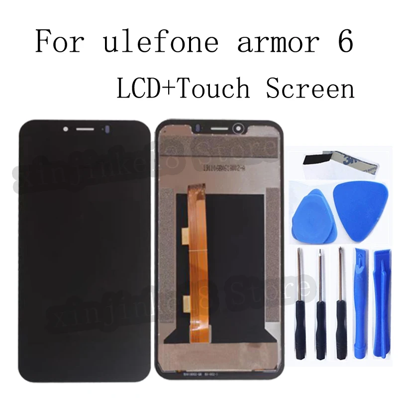 

6.2Original Display For Ulefone Armor 6 LCD Display+Touch Screen Digitizer Replacement For Ulefone Armor6 LCD Screen Repair Kit