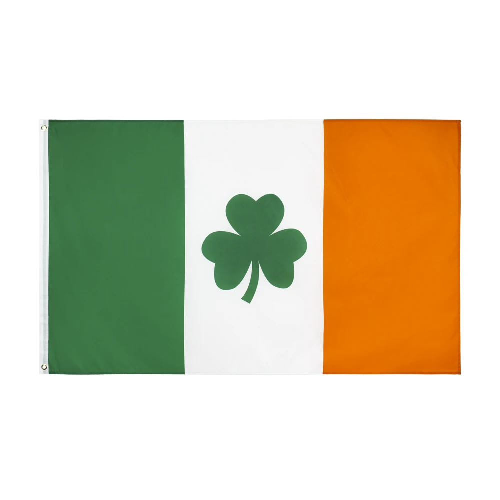 XYFlag 90x150cm Saint St Patrick's Day Clover Ireland Shamrock Flag For Decoration | Дом и сад