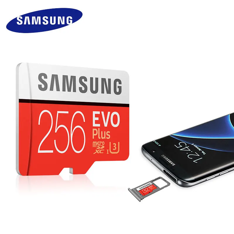 SAMSUNG карта памяти Micro SD карты 32 ГБ 64 128G 256G EVO + 95 МБ/с. 100 C10 SDHC/SDXC U1 U3 TF | Компьютеры и