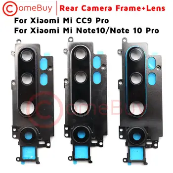 

Original NEW For Xiaomi Mi Note 10 Pro Rear Camera Frame+Back Glass Lens For Xiaomi Mi Note 10 CC9 Pro Camera Frame+Lens Replace