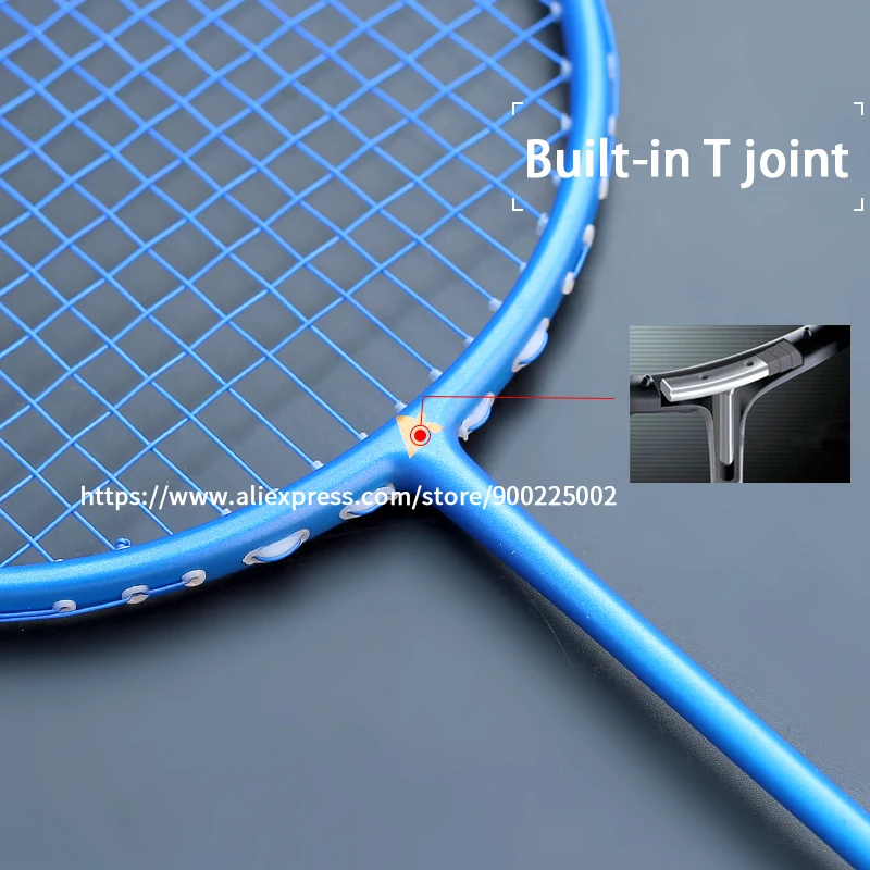 Utralight 6U 72G Full Carbon Fiber Badminton Rackets Professonal Training Strung Racquet With Bags G4 22-28LBS Padel Sports