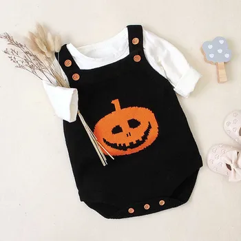 

Halloween Baby Clothes Knit Baby Rompers Baby Girl Romper Baby Boys Jumpsuit Suspenders Overall Newnborn Infant Clothes