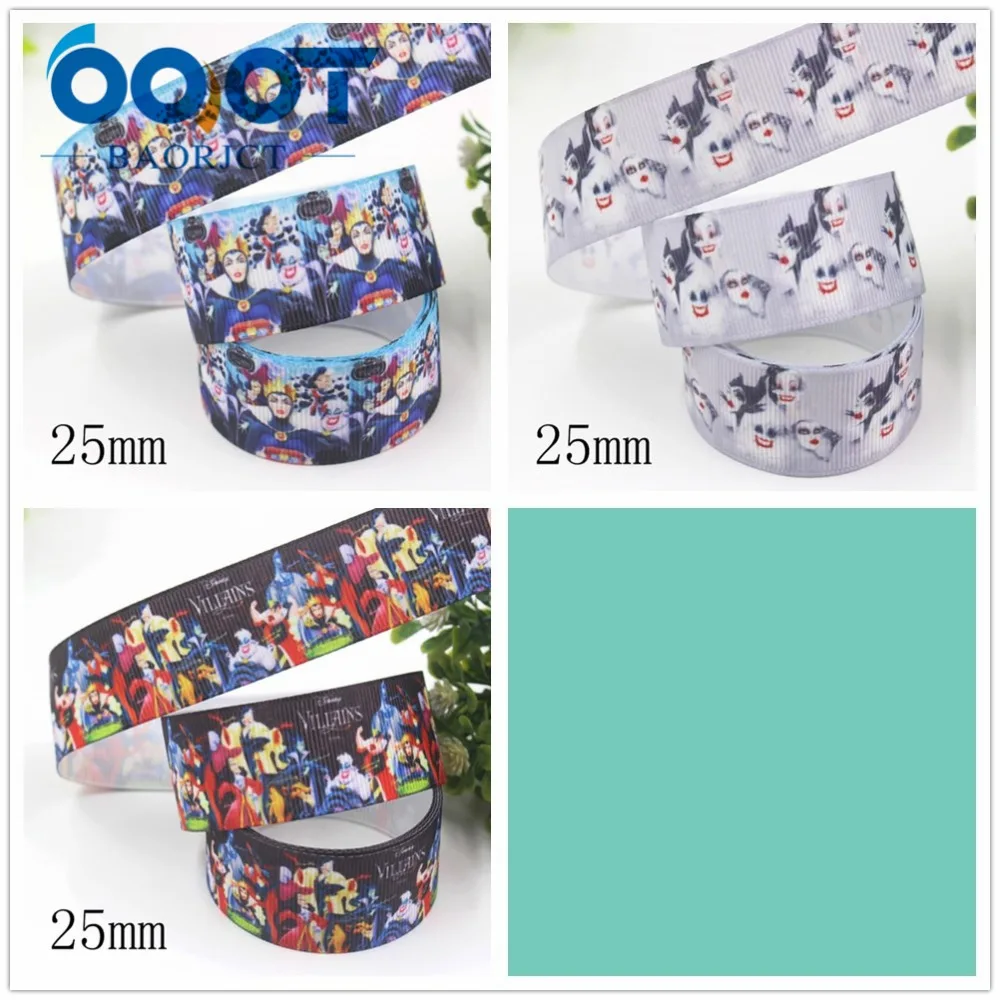 OOOT BAORJCT I-191121-2509, 25 мм 10 ярдов Хэллоуин мультфильм тепловой передачи корсажные ленты, Одежда DIY ручной работы материал