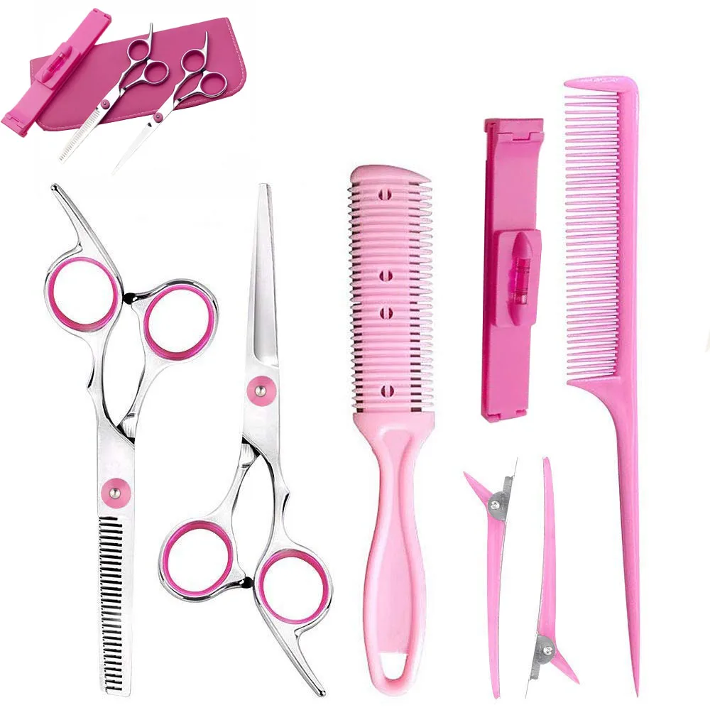 

hair cutting scissor kit professional hairdresser beauty salon comb Thinning Shears Barber Sharp Hairdressing Shears set