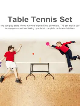 

Indoor Table Tennis Racket Set With Net Ping Pong Paddle Set With Retractable Net For Children Outdoors Have Fun