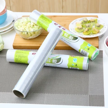 

New 1 Roll 65 Feet Food-Service Cling Film Durable Kitchen Plastic Wrap Preservative Film Food Fresh-keeping Film Food Wrapper