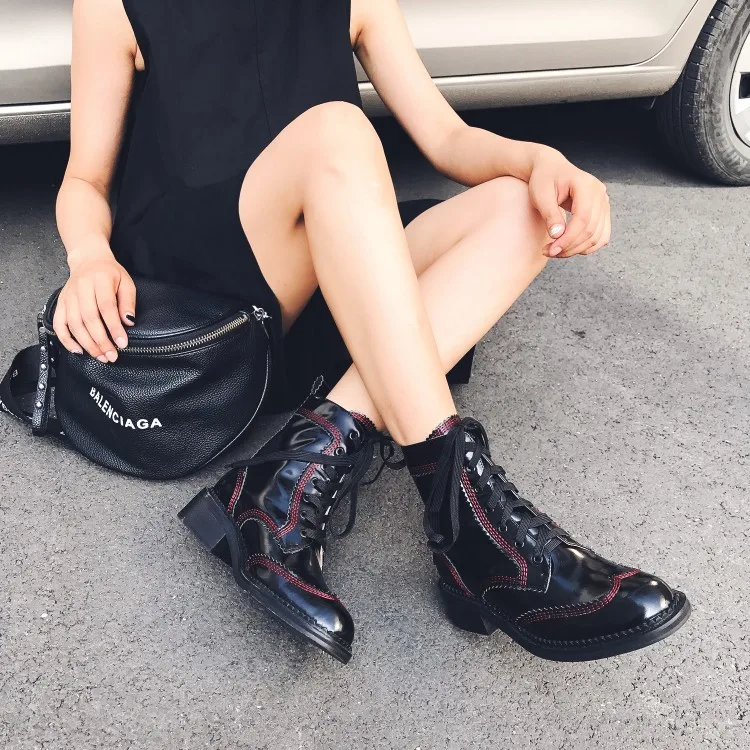 

Tanariya New Arrival Shoes woman Boots womenAutumn/winter 2019 thick heel cowhide boots for ladies