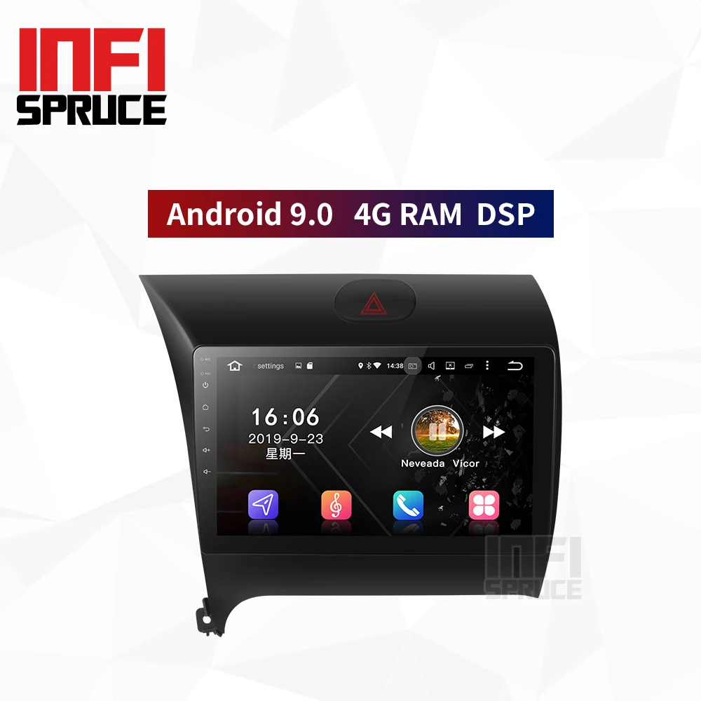 4G RAM Android 9 0 автомобильный DVD для Kia k3 CERATO FORTE 2013-2016 год с радио gps навигацией стерео