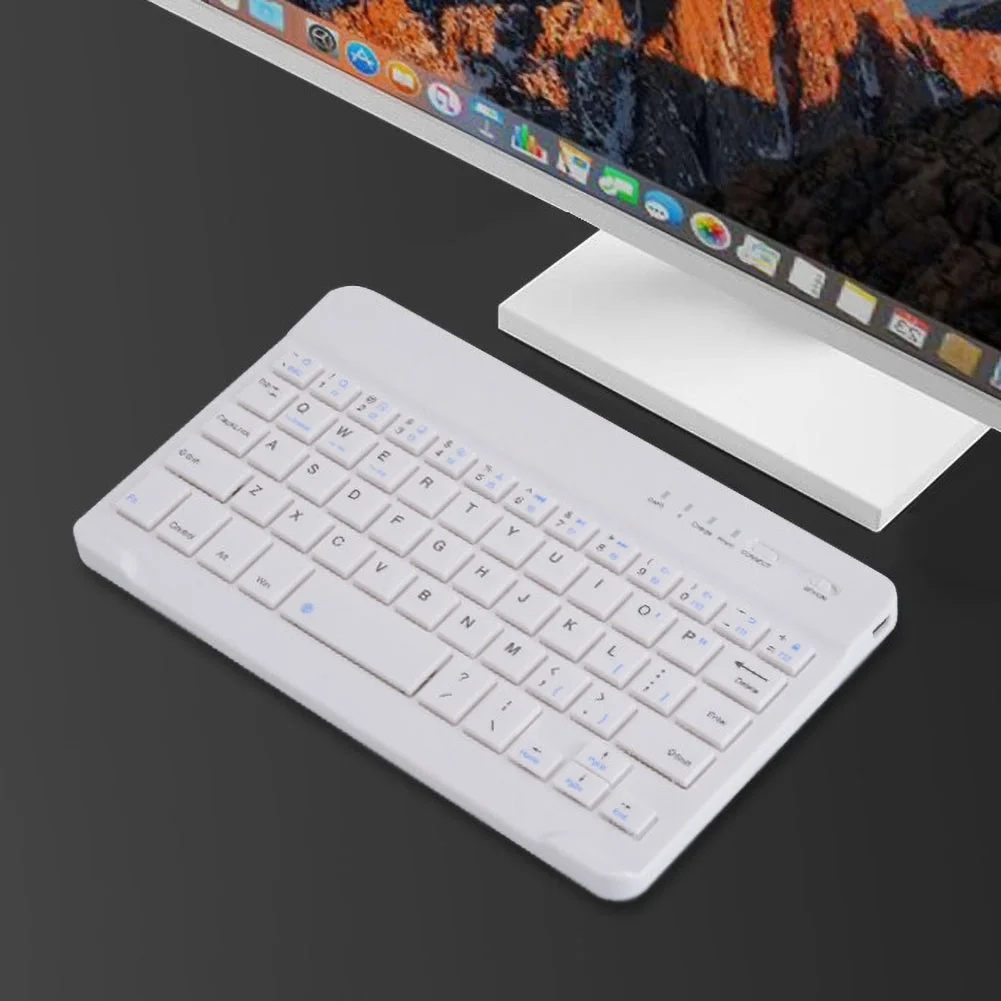 Портативный Перезаряжаемые ультра тонкий Беспроводной Bluetooth клавиатура для 7