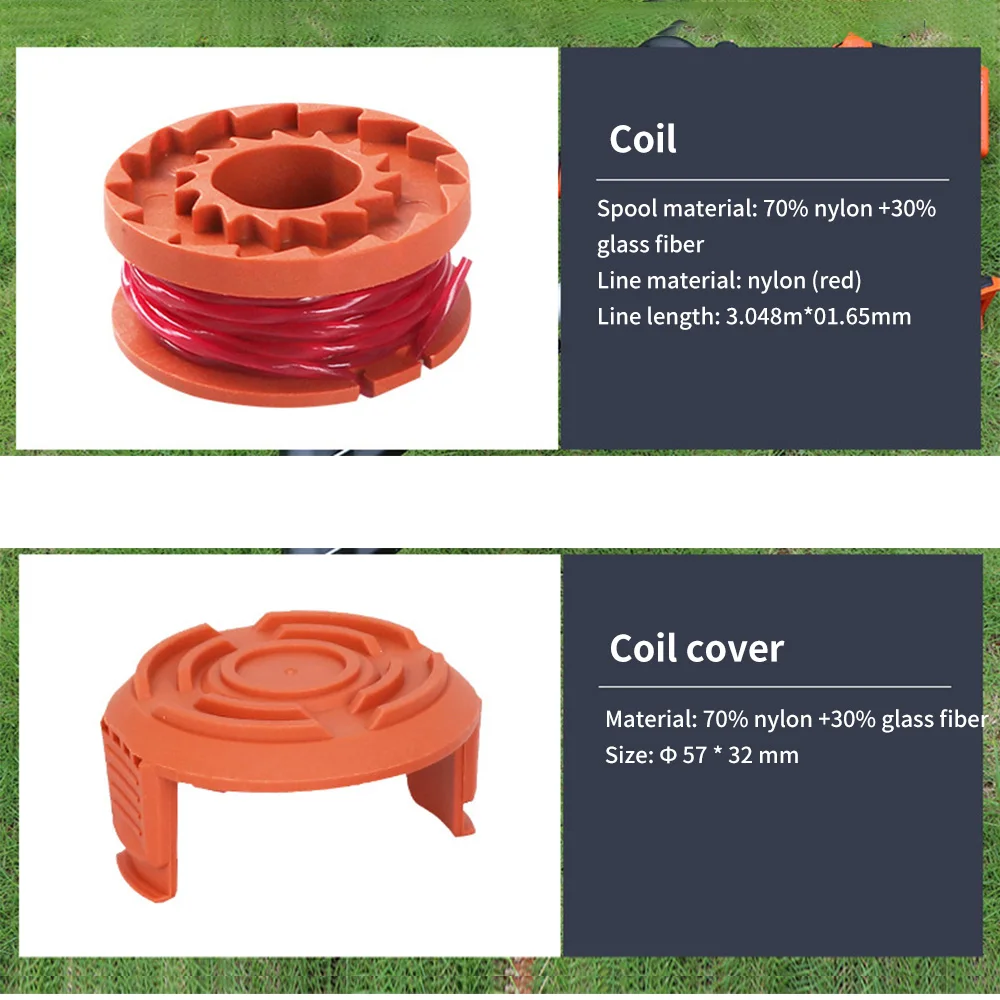 10pcs String Trimmer Spool Line Grass Cut Strimmer Nylon Lines Lawn Mower Accessories For WORX Garden Outdoor | Инструменты