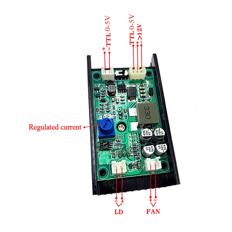 

Плата драйвера синего лазера, 15 Вт, 15000 нм, МВт, лазерный драйвер с TTL для лазерной гравировки «сделай сам», лазерный модуль 15 Вт