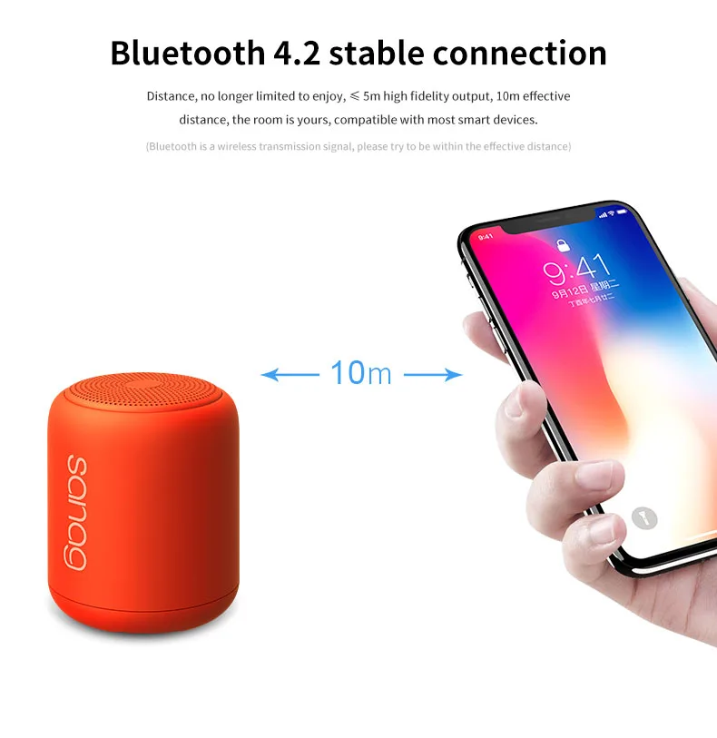 Sanag X6 IPX5 Водонепроницаемая Bluetooth портативная беспроводная TF карта музыкальная