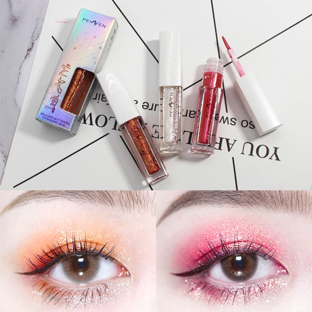 

Fashion Glow Glitter Single Liquid Eye Shadow 8 Color Nude Metal Shimmer Long Lasting Diamond Eye Shadow Makeup Beauty Cosmetics