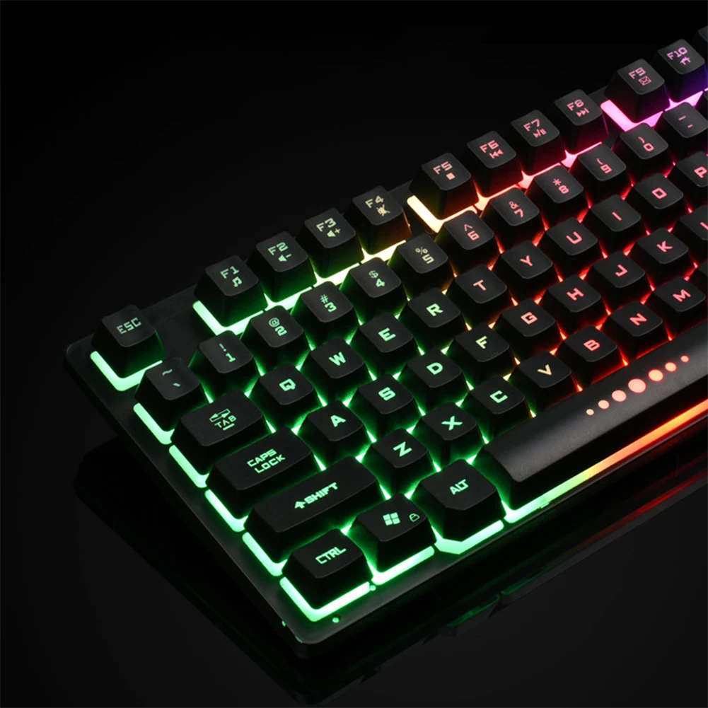 K87 USB Проводная Механическая клавиатура игровая ПК клавиатура с RGB 3 цвета подсветка 87 клавиатуры