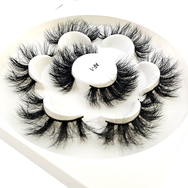 4Pair 3D Mink Eyelashes Fluffy Dramatic Eyelashes Makeup Wispy Mink Lashes Natural Long False Eyelashes Thick Fake Lashes