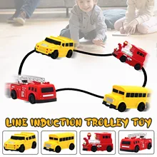 BEFANS Magic Inductive Mini Pig Toys Mini Toy Car for Kids Christmas Birthday Gifts Magic Toy Pig Follows Drawn Black Line