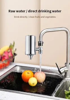 

Stainless Steel Faucet Water Household Purifier with Filter Element Retain Mineral Filter Easy Install Filter